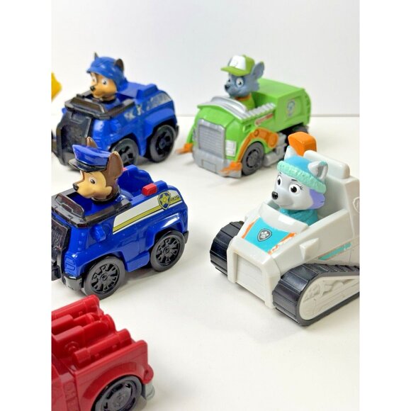 Paw Patrol Rescue Road Racers Vehicles Cars Lot Of 10 - Picture 9 of 13